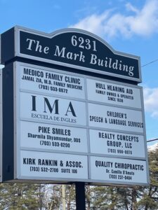 entrance to front parking lot